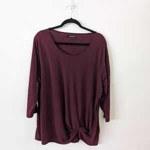 Maurices Plus Size Women's Top, Maroon, Size 2x